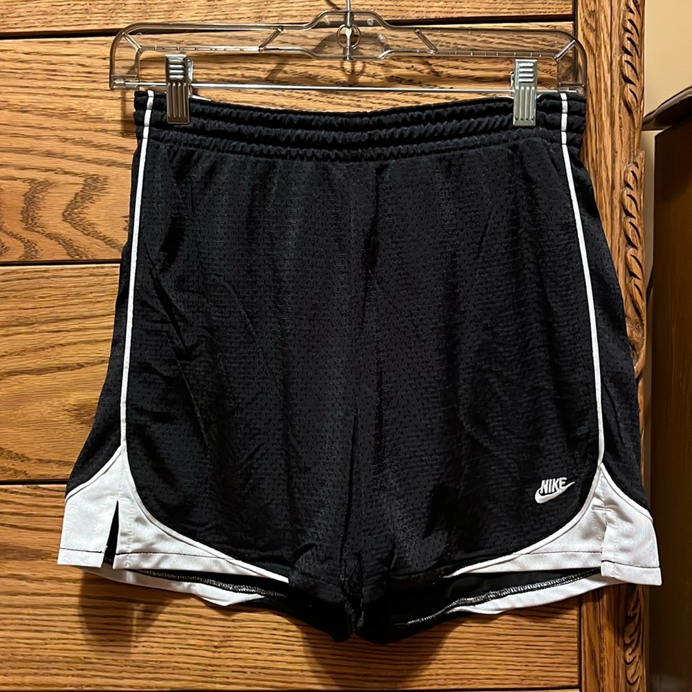 Women’s black and white Nike shorts